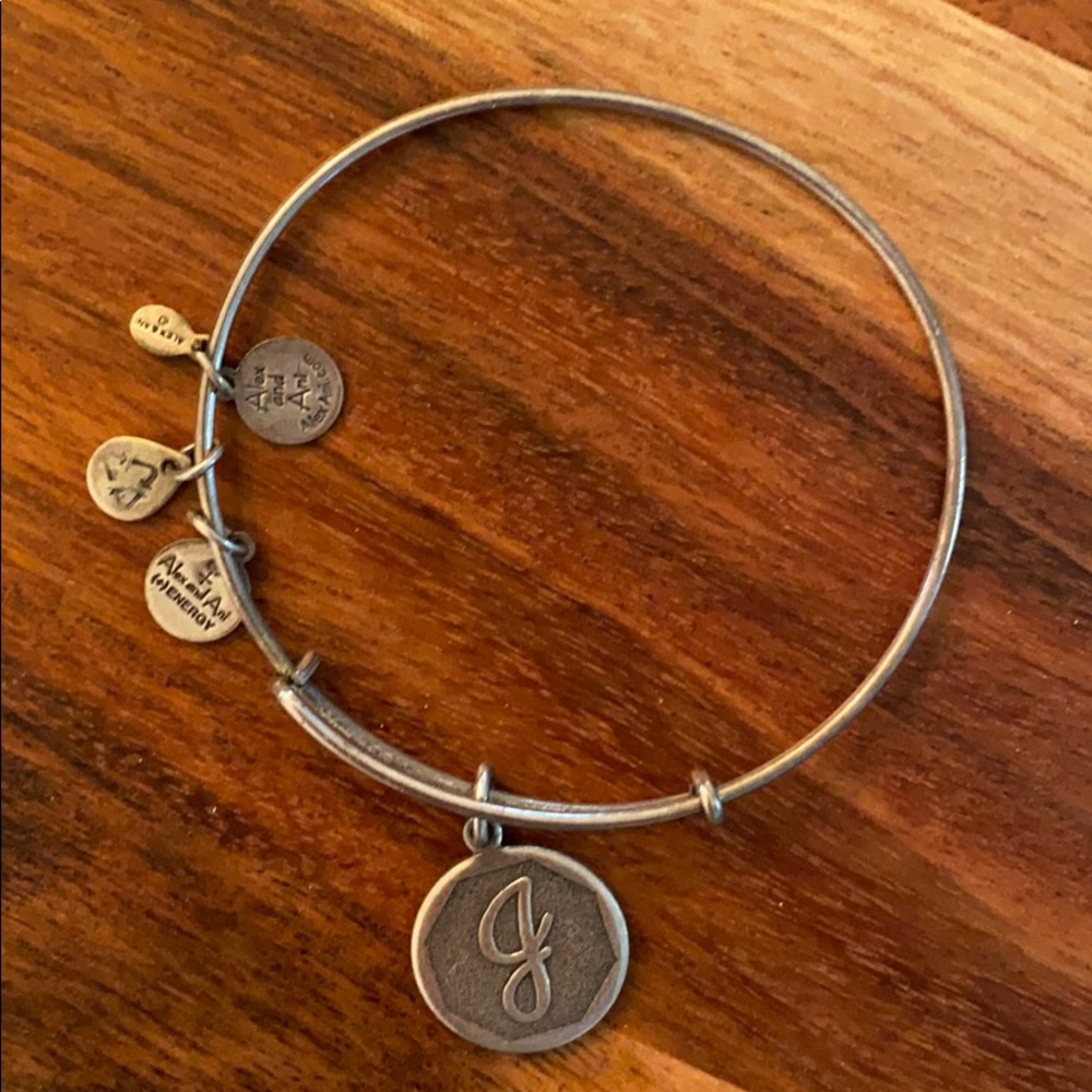 Alex and Ani J initial bracelet